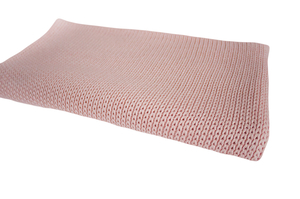 Knitted panel - blanket - pink 