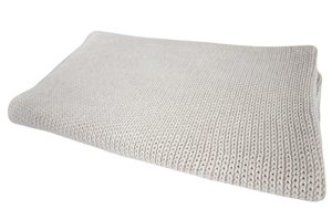 Knitted panel - blanket - beige 