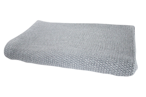 Knitted panel - blanket - gray 