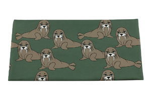 Animal Collection - Walruses - forest green - loopback sweatshirt