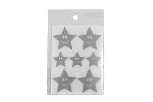 Reflective iron-on transfers - smiling stars