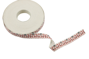 Cotton ribbon 15 mm - reindeers and hearts