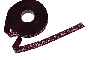Grosgrain ribbon 15 mm - Merry Christmas