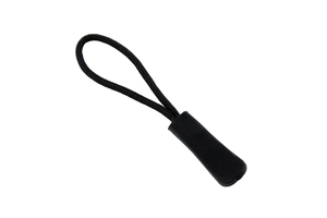 Pendant for zipper - oblong - black