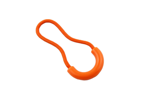 Pendant for zipper - semicircle - orange