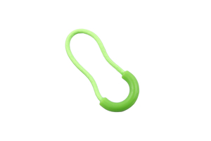 Pendant for zipper - semicircle - green