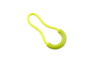 Pendant for zipper - semicircle - yellow