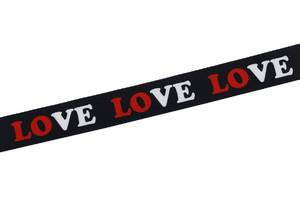 Elastic Bands 30 mm - Love - dark with red 