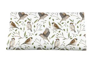 Eco printed leather - sparrows
