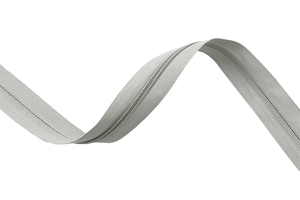 Spiralband mit Reißverschluss grau