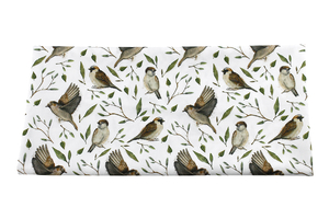 Sparrows - cotton fabric 