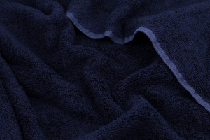 Terry bamboo fabric - dark navy blue