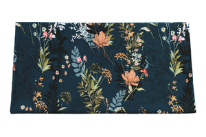 Wild flowers on navy blue - cotton fabric 