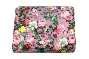 Flowery garden on pink - quilted orthalion    