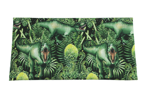 Dinosaurs in leaves - cotton fabric 