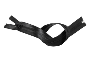 Waterproof zipper - 50 cm - black
