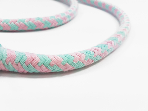 Cotton rope 12 mm - MULTI - mint-pink