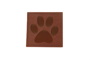 Eco leather patch - big paw - bronze