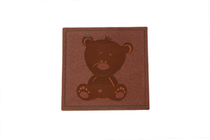 Eco leather patch - big bear - bronze