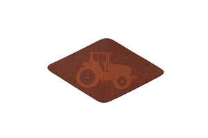 Eco leather patch - large tractor - bronze