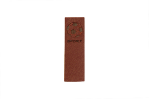 Eco leather patch - small ball - bronze rectangle