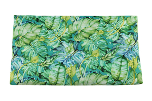 Monstera Deliciosa on turquoise - lycra for swimsuits  