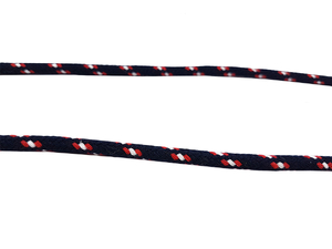 Cotton cord 8 mm - MULTI - navy blue red 