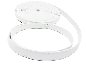 Leather-like belt - white 19mm 