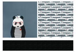 Panoramic panels jersey - Panda the sailor 