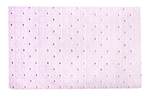 Embroidered cotton fabric - small circles - light pink 