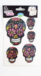  Iron-on transfer - thermo-printing - mexican skulls