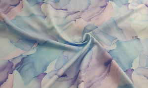 Silky fabric, silki - pastel blue