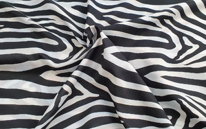 Silky fabric, silki - zebra