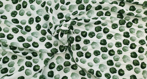 Bamboo fabric - green dots