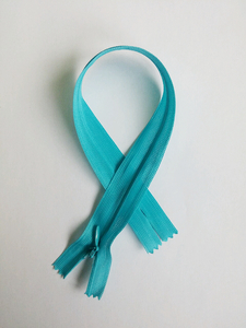 Spiral zipper - covered - 30 cm - turquoise 