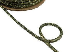 Cotton cord - olive gold 8mm