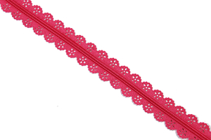 Tape zipper lace - fuchsia