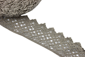 Cotton lace - gray - 53 mm   
