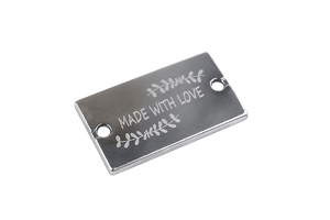 Plaque with engraving - Made with love - silver 