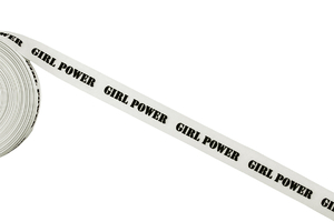 Stripes -  Girl Power - white