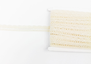 Cotton lace - wave - beige - 18mm 