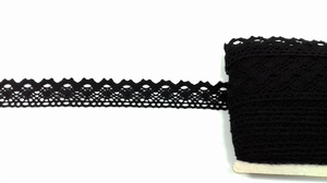 Cotton lace - black - 30mm 