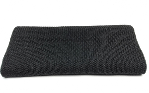 Knitted panel - blanket - graphite 